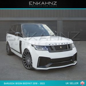 A Range Rover that is fitted with the Barugzai Bison Bodykit.